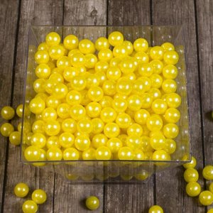Кондитерская посыпка «Сахарные шарики» 7 мм, жёлтые, перламутровые, 50 г