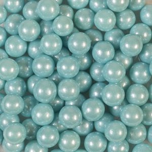 Кондитерская посыпка «Сахарные шарики» 10 мм, голубые, перламутровые, 50 г