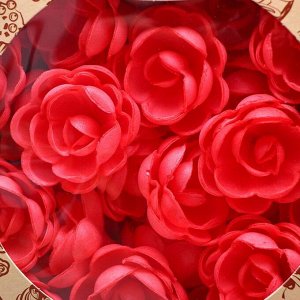 Вафельные розы малые, сложные, красные, 70 шт.