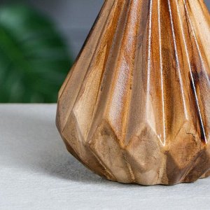 Ваза настольная "Оригами", под дерево, керамика, 18 см