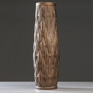 Ваза напольная "Корзинка", коричневая, 70 см, керамика
