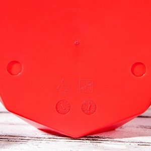 Горшок с поддоном «Призма», 1 л, цвет красный