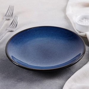 Тарелка обеденная «Лунная тропа», d=21 см, цвет синий