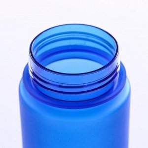 Бутылка для воды, 500 мл, синий цвет матовый, 6х21.5 см