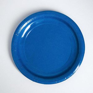 Набор бумажной посуды «Синий», 10 стаканов, 10 тарелок, 20 салфеток, скатерть