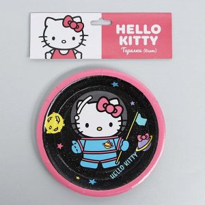 Тарелки бумажные «С Днём Рождения!», Hello Kitty, 18 см, набор 6 шт.