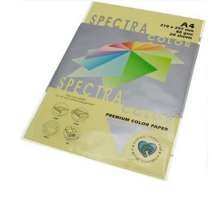 Бумага Spectra Colour A4 20л/пач 80 гр Light Canary №115 (1/50) арт. 115 (1/50)