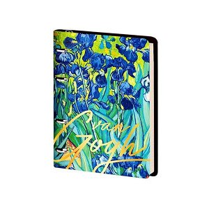 Тетрадь на кольцах 80 л А5 "Greenwich Line Vision. Van Gogh. Irises" со смен. блок.,кожзам арт. Nr4A5_26026