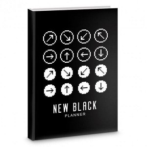 Бизнес-блокнот А5+ 64л "Канц-Эксмо New Black. Дизайн 3" мат.лам. 1/18 арт. ББ56485