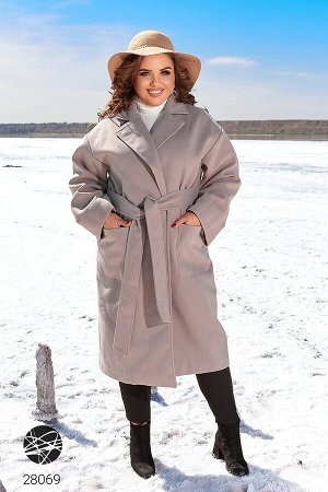 Кашемировое пальто миди с накладными карманами