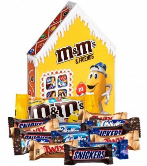 M&M’s & Friends (215 гр) Пряничный домик Новогодний подарочный набор