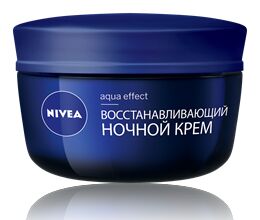 NIVEA   AQUA EFFECT  Восстанавливающий ночной крем для нормальной кожи 50 мл.