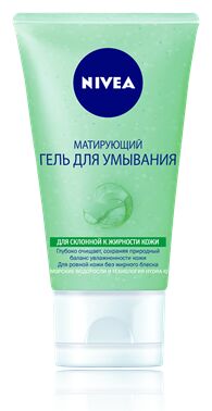 NIVEA   AQUA EFFECT  Матирующий гель для умывания для склонной к жирности кожи 150 мл.