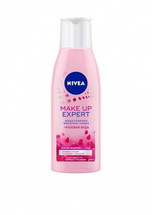 NIVEA   MAKE-UP EXPERT  Мицеллярное молочко-тоник + розовая вода 200 мл.