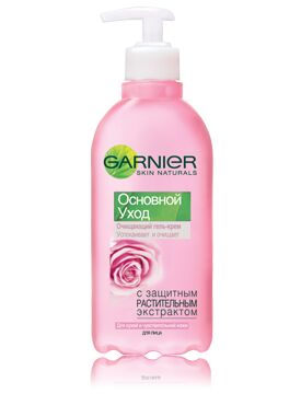 GARNIER   ОСНОВНОЙ УХОД  Очищающий крем-гель для умывания для сухой и чувствительной кожи 200 мл.