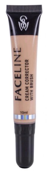 SHINEWELL   FACE LINE - CREAM CORRECTOR WITH BRUSH  Кремовый корректор для лица с кистью 10 мл. №FLC1-04 темно-бежевый