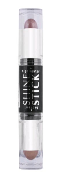 SHINEWELL   SHINE STICK - BRONZER+HIGHLIGHTER  Двойной стик: бронзер + хайлайтер №FLH1-03 бронзовый+розовый