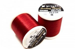 Нить для бисера Miyuki Beading Thread, длина 50 м, цвет 08 красный, нейлон, 1030-260, 1шт