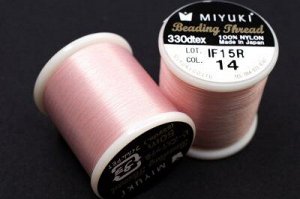 Нить для бисера Miyuki Beading Thread, длина 50 м, цвет 14 светло-розовый, нейлон, 1030-266, 1шт