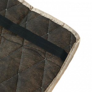 Накидка-незапинайка на спинку, оксфорд, ромб, бежевый, размер: 65х43 см