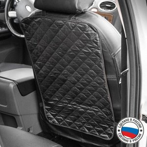 Накидка-незапинайка на спинку сиденья Cartage, оксфорд, ромб, 60x40 см, черный