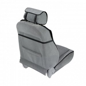 Накидка на переднее сиденье, лен, размер 55 х 150 см, серый