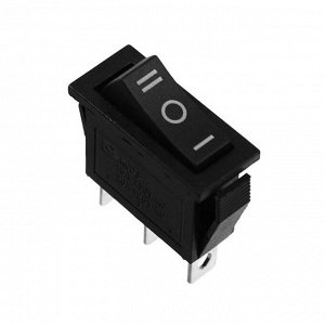 СИМА-ЛЕНД Кнопка - выключатель, трехпозиционный, 250 Вт, 10 А, 3 с, черный с нейтралью