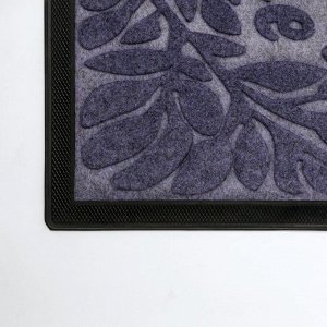Коврик влаговпитывающий придверный Доляна Welcome, 40x60 см, цвет МИКС