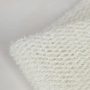 Мочалка-лента массажная Доляна, 75x10 см, цвет белый