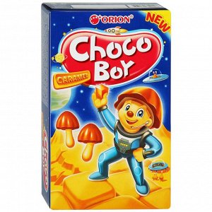 Печенье Чокобой Orion Choco-Boy Caramel с глазурью,45 г