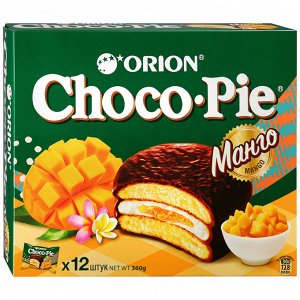 Пирожное Чокопай Orion Choco Pie Манго 12 шт*30 г