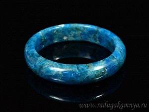 Браслет из Апатита синего кольцо ширина 15мм, 18,5см, 62,6гр.