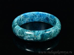 Браслет из Апатита синего кольцо ширина 18мм, 18,8см, 79,2гр.