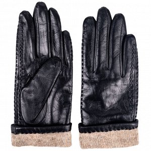 Перчатки Модель: кожа натуральная. Цвет: чёрный. Комплектация: перчатки 1 пара. Состав: кожа натуральная. Бренд: Fascino. Подкладка: трикотаж.