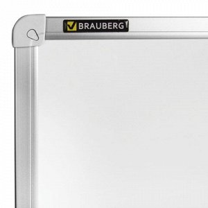 Доска магнитно-маркерная (120х180 см), алюминиевая рамка, РОССИЯ, BRAUBERG стандарт, 235525