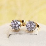 Серьги-гвоздики позолота  H01-7623