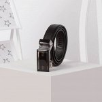Ремень детский, ширина - 2,5 см, пряжка автомат, цвет чёрный
