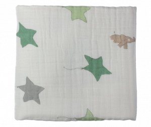 Трусишка Муслиновое одеяло Слоник и звезда, хлопок, 8 слоев