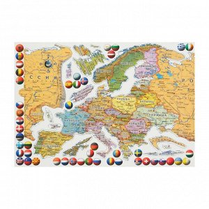 Магнитная карта пазл Европа