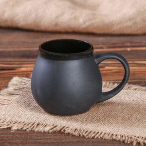 Кофейный набор Coffee, черный, 2 предмета: подставка, чашка 0.2 л