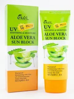 KR/e`kel Крем солнцезащитный Soothing & Moisture Aloe Vera Sun Block, 70мл