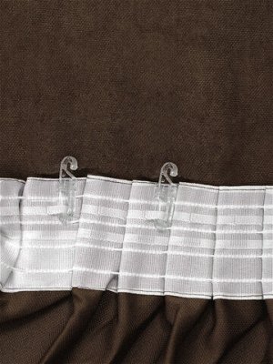 Комплект штор "Бест", на ленте, цвет: шоколад, 400 х 270 см. арт. 2433