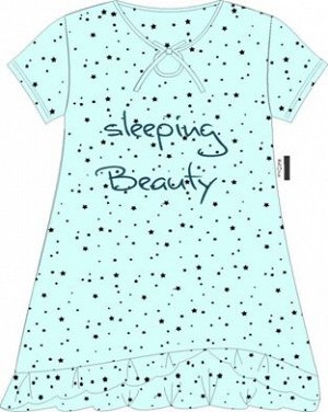 NBP-0013/16 (голубой) Ночная сорочка для девочки короткий рукав