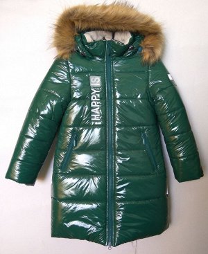 7241-И (темно-зеленый) Пальто для девочки