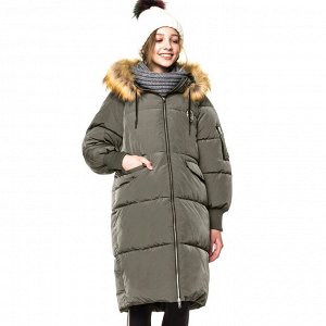 М 80847/1 (хаки) Пальто для девочки