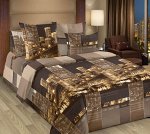 Простыня на резинке 160*200 см, бязь &quot;Люкс&quot;, борт 20 см, хлопок 100 % (Сити, коричневый )