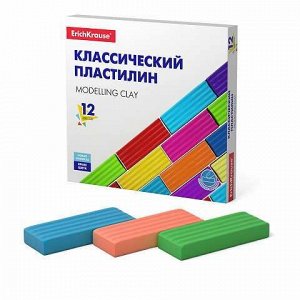 Пластилин классический ErichKrause Basic 12 цветов, 192г (коробка)7