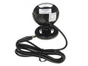 Веб-камера Defender C-110 0.3МП черная (микрофон, крепление на монитор/экран ноутбука, ручной фокус), 63110 recommended