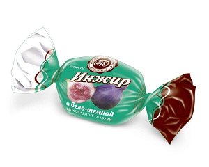 Конфеты "Инжир в бело-темной шоколадной глазури" Микаелло 500 г (+-10 гр)