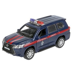 LX570-12COM-BU Машина металл "lexus lx-570 следственный комитет" 12см, инерц., синий в кор. Технопарк в кор.2*36шт